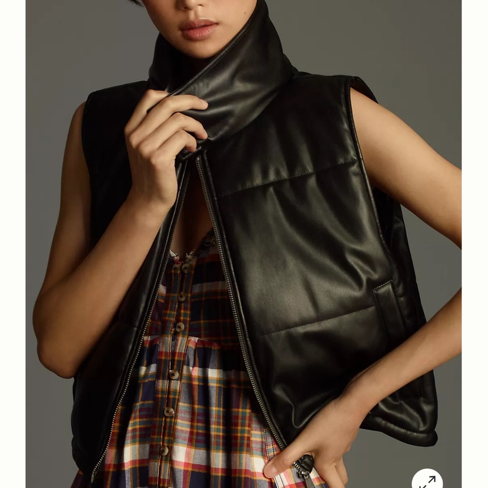 Anthropologie Faux Leather Vest
